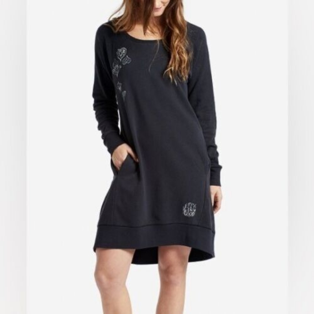 Life is Good sweatshirt dress